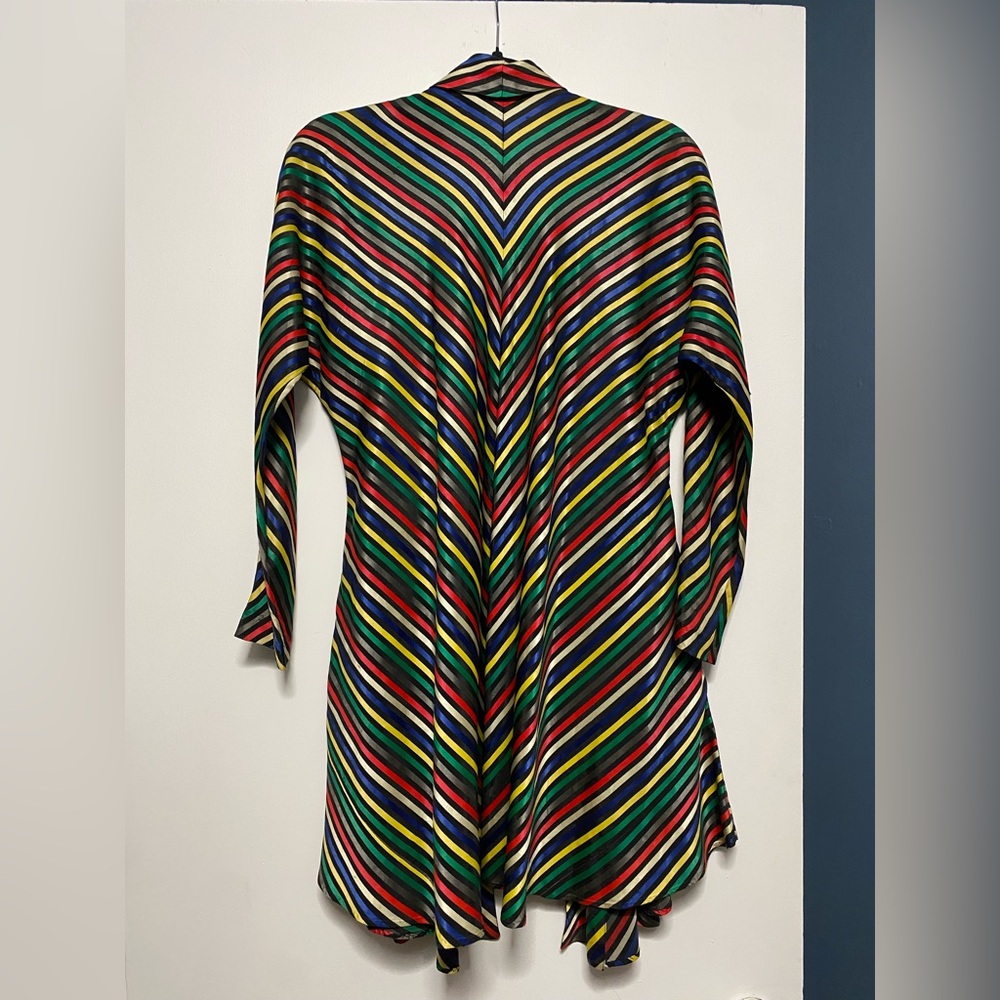 Vintage 1940’s Rainbow Striped Swing Coat - Picture 2 of 9